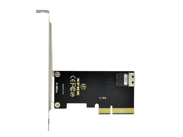 Alt view image 3 of 7 - Vszerda PCI-E 4X to U.2 U2 Kit SFF-8639 to SFF-8654 Slimline SAS NVME PCIe SSD Adapter for Mainboard