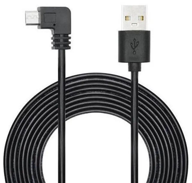 Main image of Vszerda 90 Degree Micro USB Power Cable 11FT, Right Angle USB Dash Cam Charging Cord, for Car Dash Cam, Phones and Other Micro USB Devices Charging