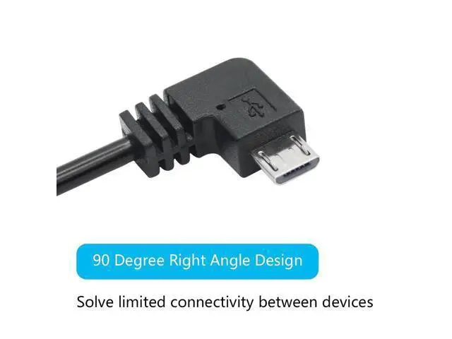 Alt view image 4 of 7 - Vszerda 90 Degree Micro USB Power Cable 11FT, Right Angle USB Dash Cam Charging Cord, for Car Dash Cam, Phones and Other Micro USB Devices Charging