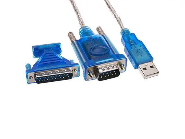 Alt view image 2 of 6 - Vszerda New USB 2.0 to RS232 COM Port 9 Pin Serial DB25 DB9 Adapter Cable Converter
