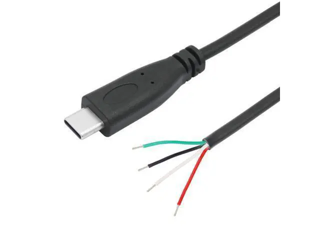 Alt view image 2 of 6 - Vszerda 4Pcs Short USB C to 4 Pin Bare Wire Open End Wire 11inch, 5V/2A USB Type C Male Plug 4 Pin Pigtail Power and Data Cable, for USB Type C Equipment Installed or Replacement Repair DIY Cable