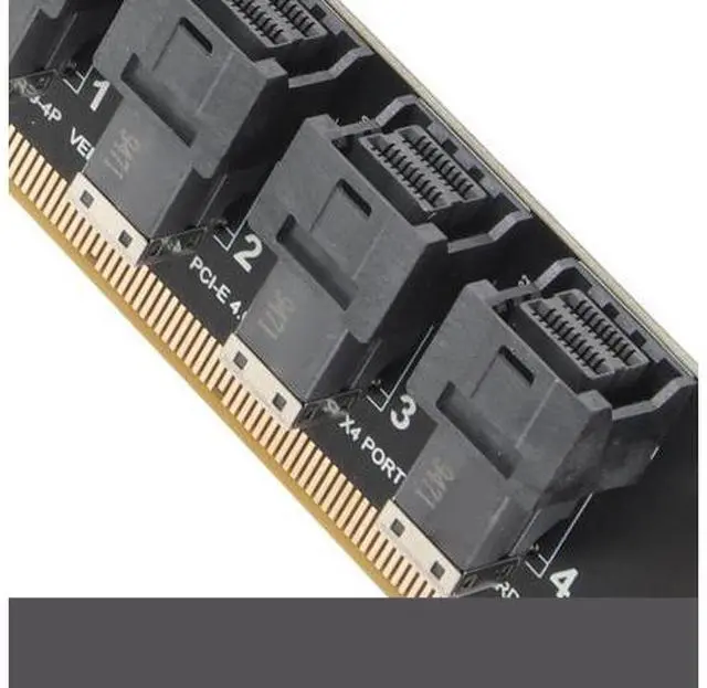 Alt view image 5 of 7 - Vszerda PCIE to U.2 Adapter Card, PCIE X16 to 4 Port U.2 NVME SFF-8643/8639 Expansion Card, PCIE 4.0 U.2 with LED indicator for