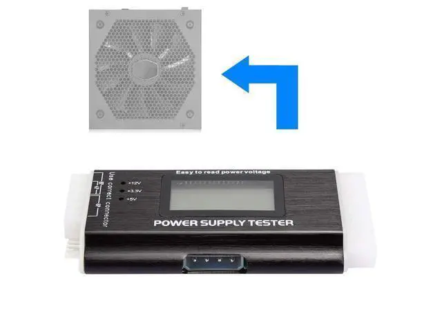 Alt view image 2 of 7 - Vszerda LCD PC Computer 20/24Pin ATX SATA Power Supply Tester for Floppy HDD SATA 4pin (P4) (Dual CPU) 6pin (PCI E) Connector