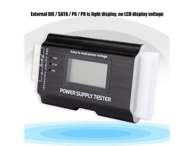 Alt view image 6 of 7 - Vszerda LCD PC Computer 20/24Pin ATX SATA Power Supply Tester for Floppy HDD SATA 4pin (P4) (Dual CPU) 6pin (PCI E) Connector
