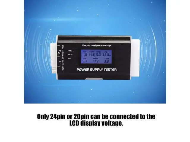 Alt view image 7 of 7 - Vszerda LCD PC Computer 20/24Pin ATX SATA Power Supply Tester for Floppy HDD SATA 4pin (P4) (Dual CPU) 6pin (PCI E) Connector