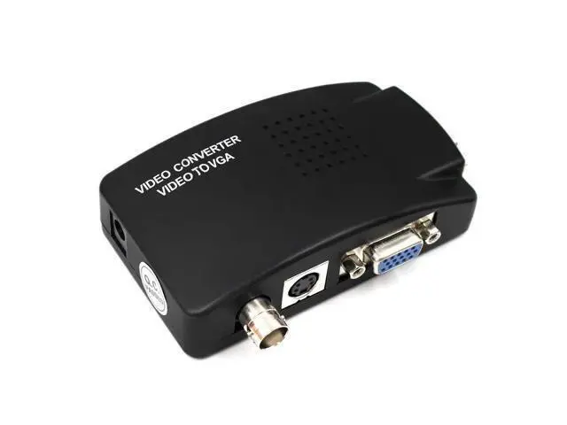 Alt view image 2 of 7 - Vszerda Portable BNC to VGA Video Converter Composite S-Video Input to PC VGA Out Adapter Digital Switch Box for PC MACTV Camera DVD DVR