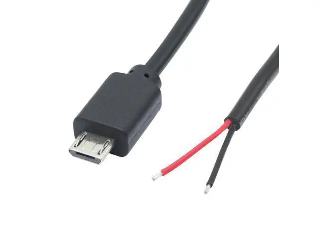 Alt view image 2 of 7 - Vszerda Short Micro USB Male 2 Pin Bare Wire,30cm/11.8in Micro USB to Open End Pigtail Power Cable Easy Soldering,Micro USB 22AWG 3A for Micro USB Equipment Installed or Replace Repair DIY Cable(4Pcs)