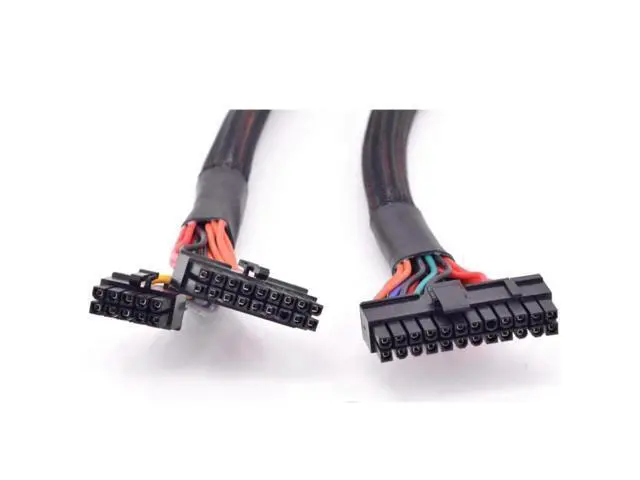 Alt view image 2 of 2 - Vszerda 24 Pin ATX Cable for C orsair SFX RMX RMi SF HX Series PSUs, 18 Pin + 10 Pin to 24 Pin ATX PSU Power Adapter Sleeved 24.8-inch(63cm), Black