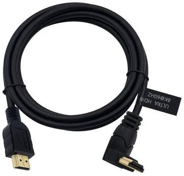Main image of Vszerda 8K HDMI 2.1 Cable 6feet, HDMI 48gbps 90 Degree Up Angle HDMI Male to Male HDMI 2.1 Cable with 8K 60Hz Video and 3D HDR for TV/Xbox /PS4 /PS5(M/M Up)