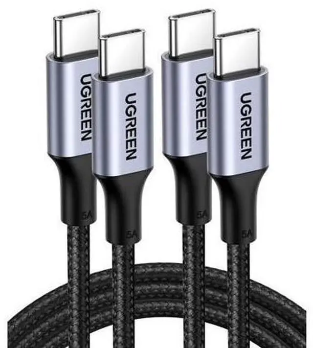 Main image of UGREEN USB C to USB C Cable, 100W 2-Pack USB C Charger Cable for iPhone 17/17 Air/17 Pro/17 Pro Max/16, MacBook Pro, iPad Pro, Dell XPS, Samsung Galaxy S25/S24/S23 Ultra, Switch, Pixel, 3.3FT Black