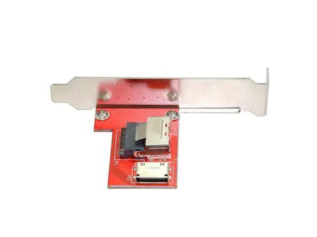 Alt view image 2 of 7 - Vszerda PCI-Express 4.0 Mini SAS SFF-8087 to Oculink SFF-8611 SFF-8612 PCBA Female Adapter with Bracket