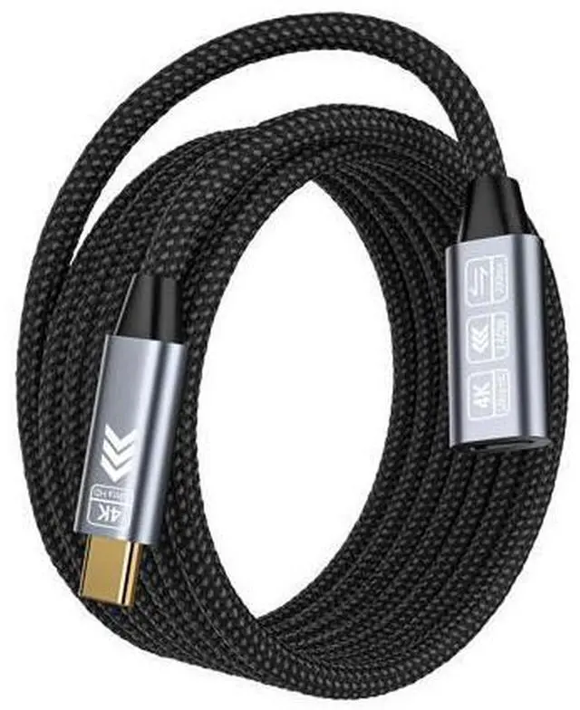 Main image of Vszerda USB C Extension Cable 10FT, 20Gbps/240W USB3.2 Type C Extender Cord, 4K@60Hz Video Output Nylon Braided USB C Male to Female Extension Charging Cable Compatibility with Thunderbolt 4/3