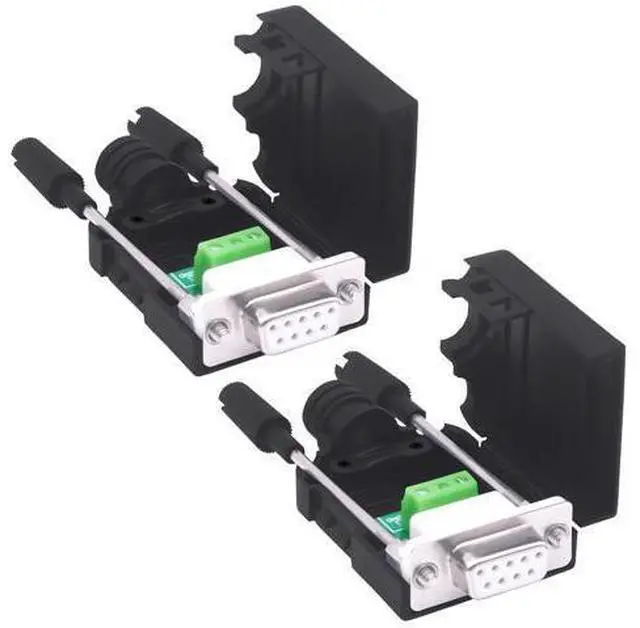 Main image of Vszerda DB9 Solderless Connector Breakout Board RS232 D-SUB 9 Pin Serial to RXD TXD GND 235 Adapter Terminal Block with Case 2 Packs (Female)