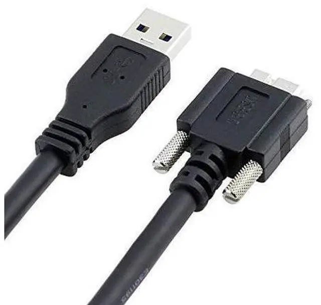 Alt view image 4 of 6 - Vszerda 3m USB 3.0 A Type Cable Male to Micro USB 3.0 B Male with Mount Panel Screws for Hard Disk Mobile Phone (3.0m)