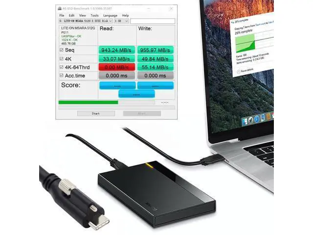 Alt view image 3 of 7 - Vszerda Screw Locking USB 3.1 Type-C to USB-C Cable 3.25A USB 3.0 Cord with Single Panel Mount Connector 10Gbps Data 65W PD Power for Laptop Tablet 3.94FT/1.2M
