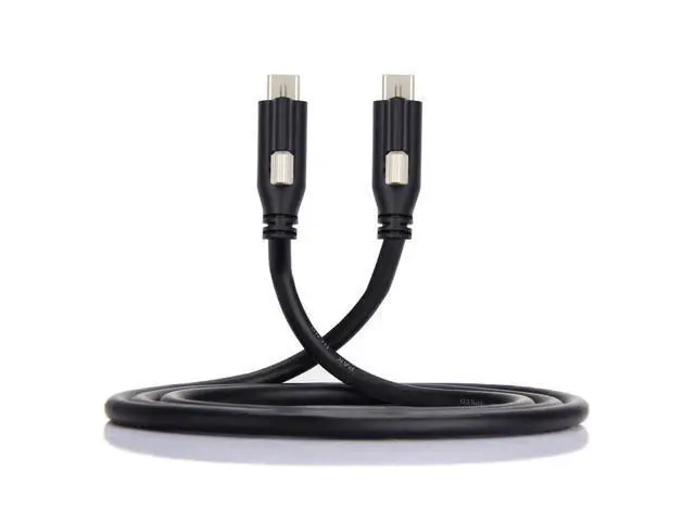 Alt view image 7 of 7 - Vszerda Screw Locking USB 3.1 Type-C to USB-C Cable 3.25A USB 3.0 Cord with Single Panel Mount Connector 10Gbps Data 65W PD Power for Laptop Tablet 3.94FT/1.2M