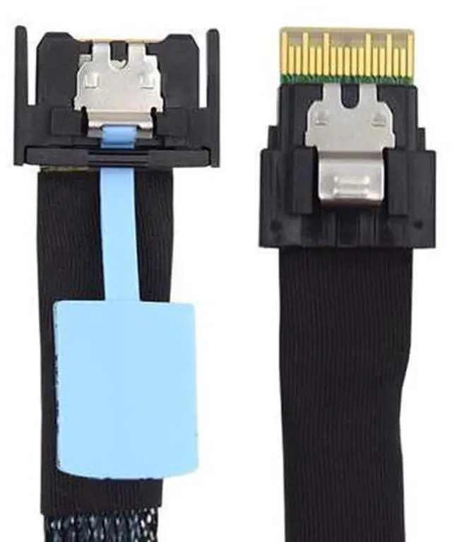 Main image of Vszerda PCI-E 5.0 MCIO Mini Cool Edge IO PCI-E 4i 38Pin Male to Slimline 4X SFF-8654 Extender Cable 50cm/1.6ft