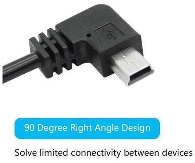 Alt view image 4 of 7 - Vszerda 90 Degree Dash Cam Mini USB Power Cord 11FT, Left Angle USB Car Camera Charging Cable, for GPS Navigator and Other Devices Charging