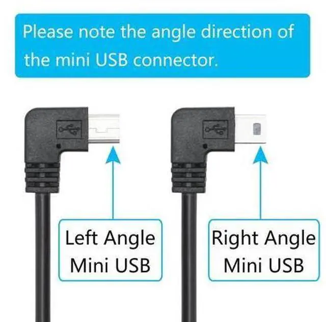 Alt view image 3 of 7 - Vszerda 90 Degree Dash Cam Mini USB Power Cord 11FT, Left Angle USB Car Camera Charging Cable, for GPS Navigator and Other Devices Charging