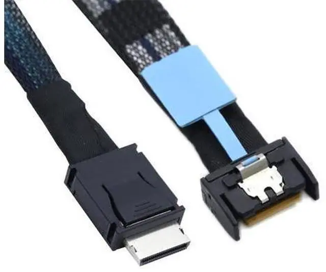 Main image of Vszerda PCI-E 5.0 MCIO PCI-E Mini Cool Edge IO 4i 38Pin Male to Oculink 4X SFF-8611 Extender Cable 50cm/1.6ft