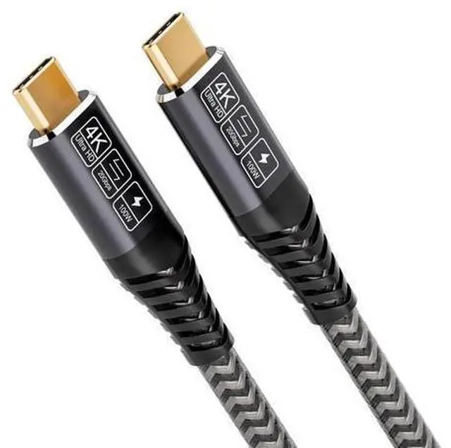 Main image of Vszerda USB C Cable 10ft, Long C 3.2 Gen 2x2 Monitor Cable 4K, 20Gbps Data Transfer 100W Fast Charging, Compatible With Oculus Quest, MacBook Pro, HP, Portable Monitor