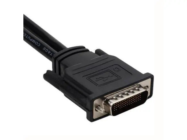 Alt view image 3 of 7 - Vszerda DMS-59pin Male LFH 60Pin to Dual 15Pin VGA RGB Female Splitter Extension Cable for PC Graphics Card