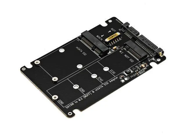 Alt view image 4 of 6 - Vszerda M.2 SATA 3.0,mSATA to SATA or USB Type C Adapter 2-in-1 Card Support mSATA or Ngff B Key SATA III SSD