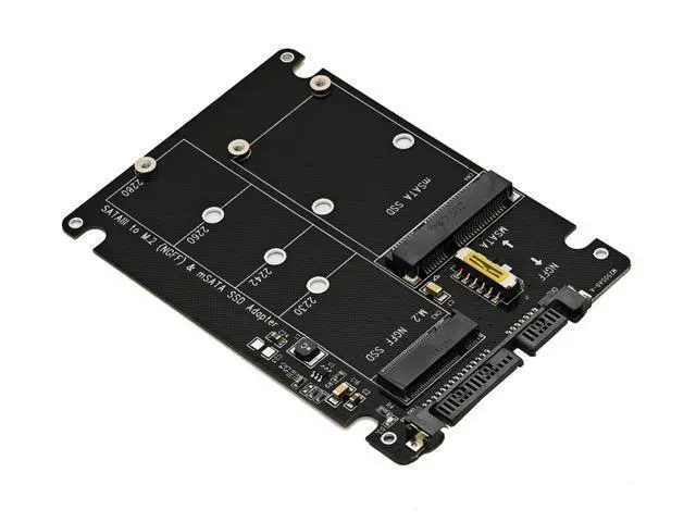 Alt view image 5 of 6 - Vszerda M.2 SATA 3.0,mSATA to SATA or USB Type C Adapter 2-in-1 Card Support mSATA or Ngff B Key SATA III SSD