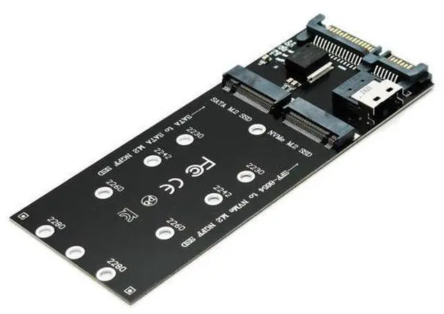 Main image of Vszerda Combo M.2 NVMe SSD to SFF-8654 Slimline SAS(PCIe),NGFF to SATA Adapter Card (Not Support NVEM SSD to SATA or M.2SATA to SFF-8654)