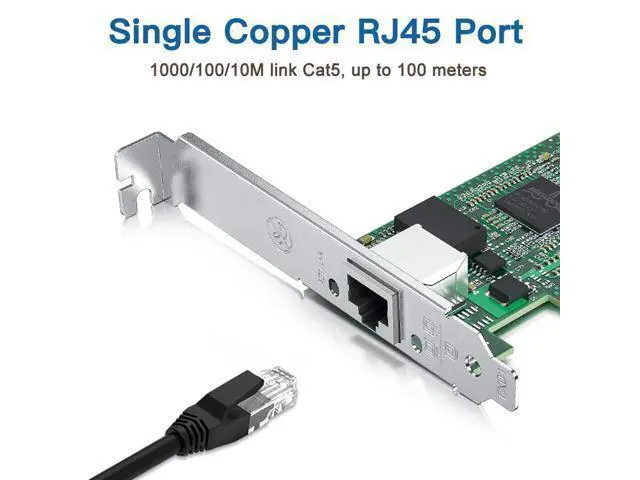 Alt view image 2 of 6 - Vszerda Gigabit PCIe NIC with D.ell Broadcom BCM5751 Chip, 1Gb Network Card Compare to Broadcom BCM5751-T1, Single RJ45 Port, PCI-E X1, Ethernet Card with Low Profile for Windows/Windows Server/Linux