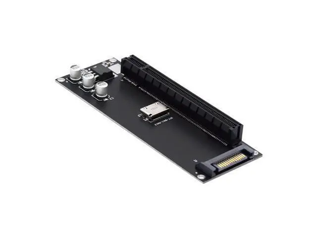 Alt view image 2 of 7 - Vszerda Oculink SFF-8612 SFF-8611 to PCIE PCI-Express 16x 4X Adapter with SATA Power Port for Mainboard Graphics Card