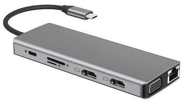 Main image of Vszerda USB Type C Dual HDMI VGA Adapter Card Reader USB 3.0 HUB Screen Mirror
