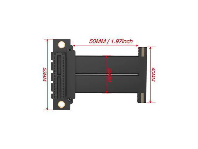 Alt view image 6 of 6 - Vszerda PCIe X1 4.0 Riser Cable,PCI-Express 1X Male to Female Extension Cable PCI-e Extender Adapter(5CM/1.97inch)