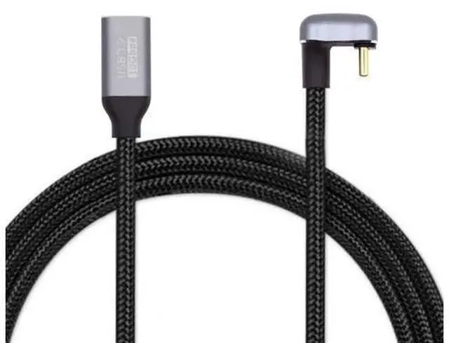 Alt view image 3 of 7 - Vszerda USB 3.1 USB-C Type C Male to Female Cable 10Gbps Data Transfer, 100W PD Charging Cord 4K 60Hz Video Monitor Cable Opposite U Shape Back Angled with Sleeve for Laptop, Chromebook 3.0M