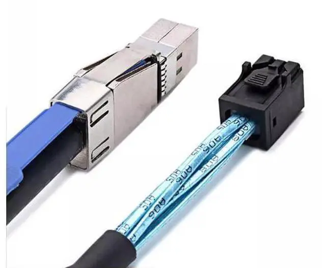 Alt view image 4 of 4 - Vszerda Mini SAS SFF-8644 with IC to SAS SFF-8643 Server Connection Cable (1m)