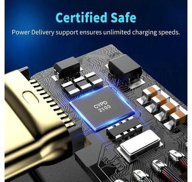 Alt view image 6 of 7 - Vszerda USB4 Cable, with Thunderbolt 4, 240W Charging, 40 Gbps Data, 8K @ 60Hz HDR, USB C to USB C Cable, 90Degree for MacBook,Hub, Dock, M2, M3, Mac SSD (90Degree USB4 40G 240W 2M)