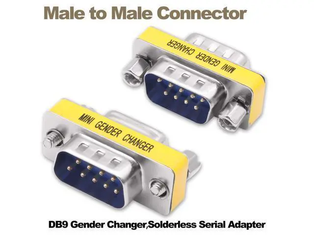 Alt view image 5 of 7 - Vszerda DB9 Gender Changer Solderless Connector Male to Male Adapter Mini RS232 D-SUB 9 Pin Serial Cable Coupler-4pcs
