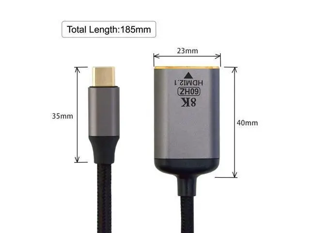 Alt view image 4 of 7 - Vszerda USB4 USB-C Type-C Source to Female HDMI 2.0 Cable Display 8K 60HZ UHD 4K HDMI Male Monitor