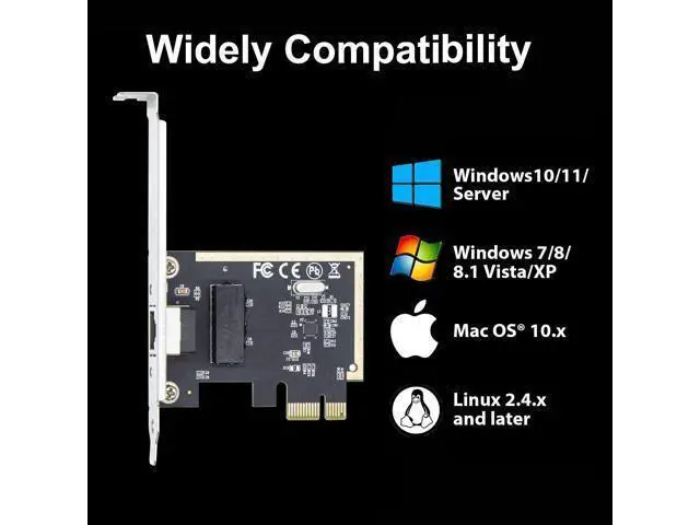 Alt view image 5 of 7 - Vszerda 1Gb PCIe Network Card, auto-Negotiation 10/100/1000Mb/s, Gigabit PCIe NIC with Realtek RTL8111H Chip, Single RJ45 Port, PCIe X1, 1G Ethernet LAN Network Card for Windows/Linux/MAC