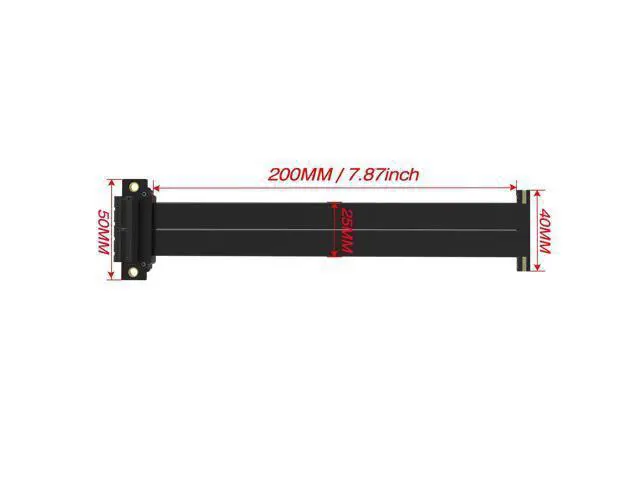 Alt view image 6 of 6 - Vszerda PCIe X1 4.0 Riser Cable,PCI-Express 1X Male to Female Extension Cable PCI-e Extender Adapter20CM/7.87inch