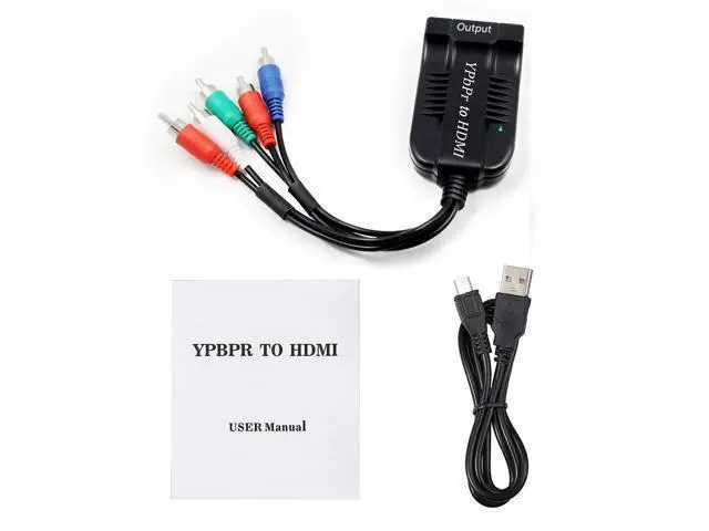 Alt view image 6 of 6 - Vszerda Male Component to HDMI Converter, 5RCA Component RGB YPbPr to HDMI Converter Supports 1080P