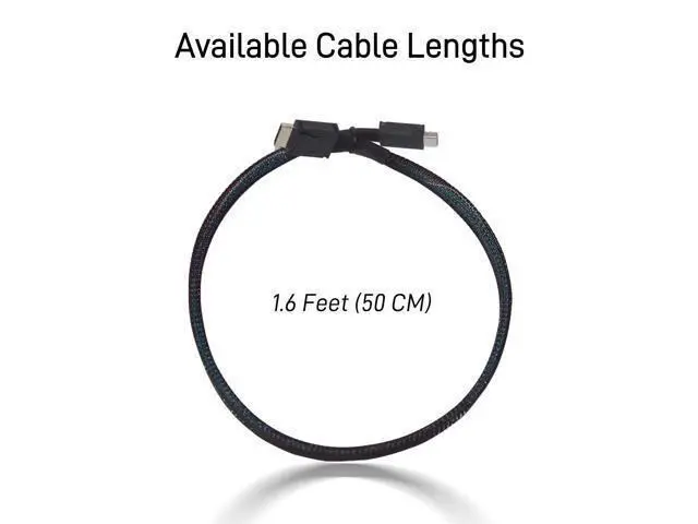Alt view image 5 of 5 - Vszerda Oculink Cable PCIe 4.0 SFF-8611 4i Male Extension Cable for Oculink eGPU onexGPU Mini PC SSD, 1.6 feet (50 cm)