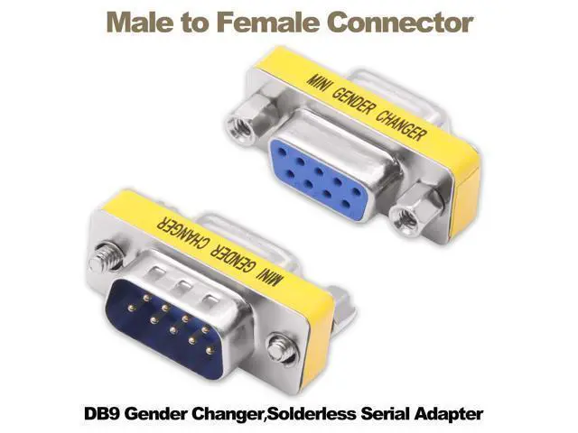 Alt view image 5 of 7 - Vszerda DB9 Gender Changer Solderless Connector Male to Female Adapter Mini RS232 D-SUB 9 Pin Serial Cable Coupler-4pcs