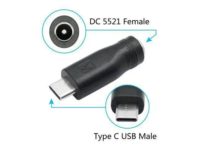 Alt view image 2 of 7 - Vszerda 6Pcs DC 5.5mm x 2.1mm to USB Adapter, 5V DC 5521 Female to Type C & Micro & Mini USB Male Plug Convert Connector Power (Mixed)