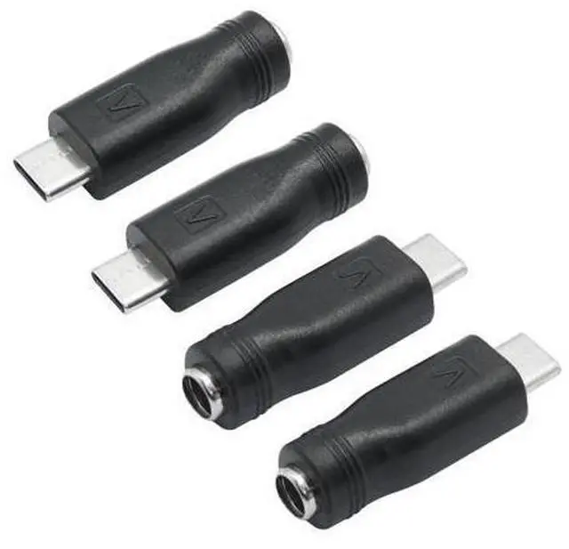 Main image of Vszerda DC 5.5mm x 2.1mm to USB C Adapter, 5V DC 5521 Female to USB Type C Male Plug Convert Connector Power (4Pcs)