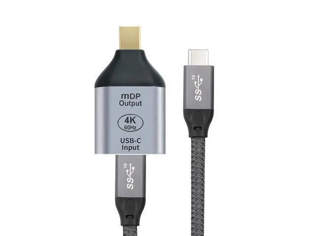 Alt view image 4 of 7 - Vszerda 10Gbps 100W Cable USB-C Type C Female Source to Mini Displayport DP Sink HDTV Adapter 4K 60hz 1080p for Tablet & Phone & Laptop