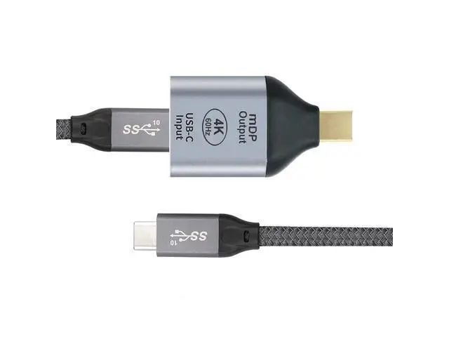 Alt view image 2 of 7 - Vszerda 10Gbps 100W Cable USB-C Type C Female Source to Mini Displayport DP Sink HDTV Adapter 4K 60hz 1080p for Tablet & Phone & Laptop
