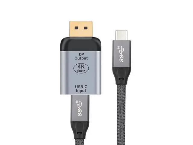 Alt view image 2 of 7 - Vszerda 10Gbps 100W Cable USB-C Type C Female Source to Displayport DP Sink HDTV Adapter 4K 60hz 1080p for Tablet & Phone & Laptop