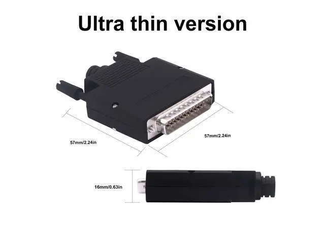 Alt view image 3 of 7 - Vszerda DB25 Male Solderless Connector Breakout Board RS232 D-SUB 25 Pin Serial Adapter Terminal Block with Case (Male)