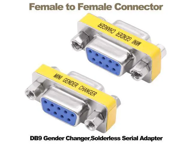 Alt view image 5 of 7 - Vszerda DB9 Gender Changer Solderless Connector Female to Female Adapter Mini RS232 D-SUB 9 Pin Serial Cable Coupler-4pcs